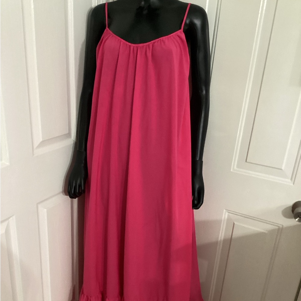 Long adjustable strap summer dress